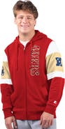 STARTER Men's Starter Scarlet San Francisco 49ers Extreme Full-Zip Hoodie