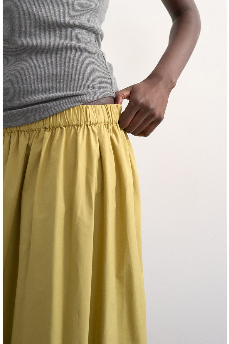 Lace Hem Full Maxi Skirt, Alternate, color, LGREEN