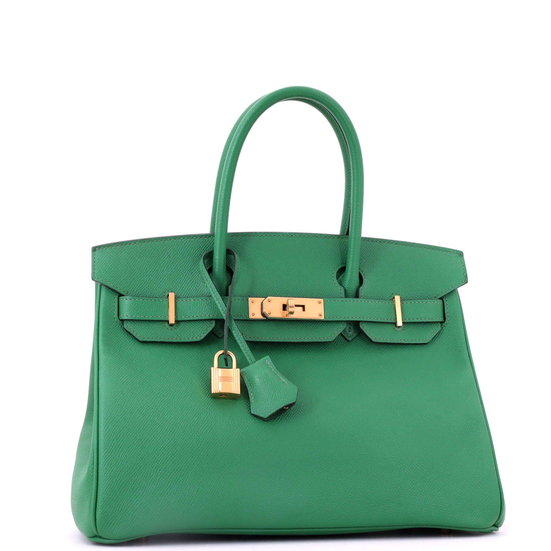 Birkin Handbag Green Epsom with Gold Hardware 30, Alternate, color, Green
