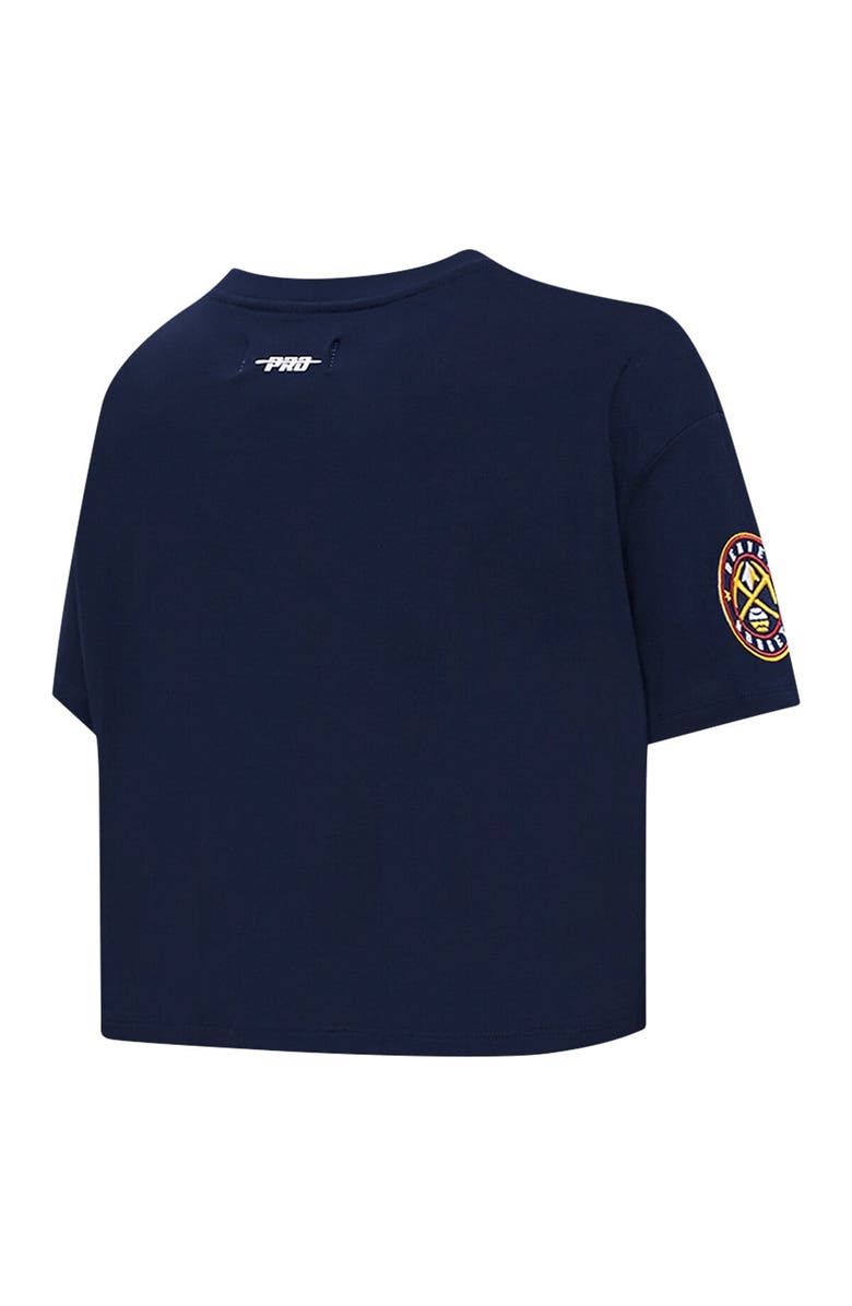 PRO STANDARD Women's Pro Standard Navy Denver Nuggets Jewels Boxy Cropped T-Shirt, Alternate, color, Navy