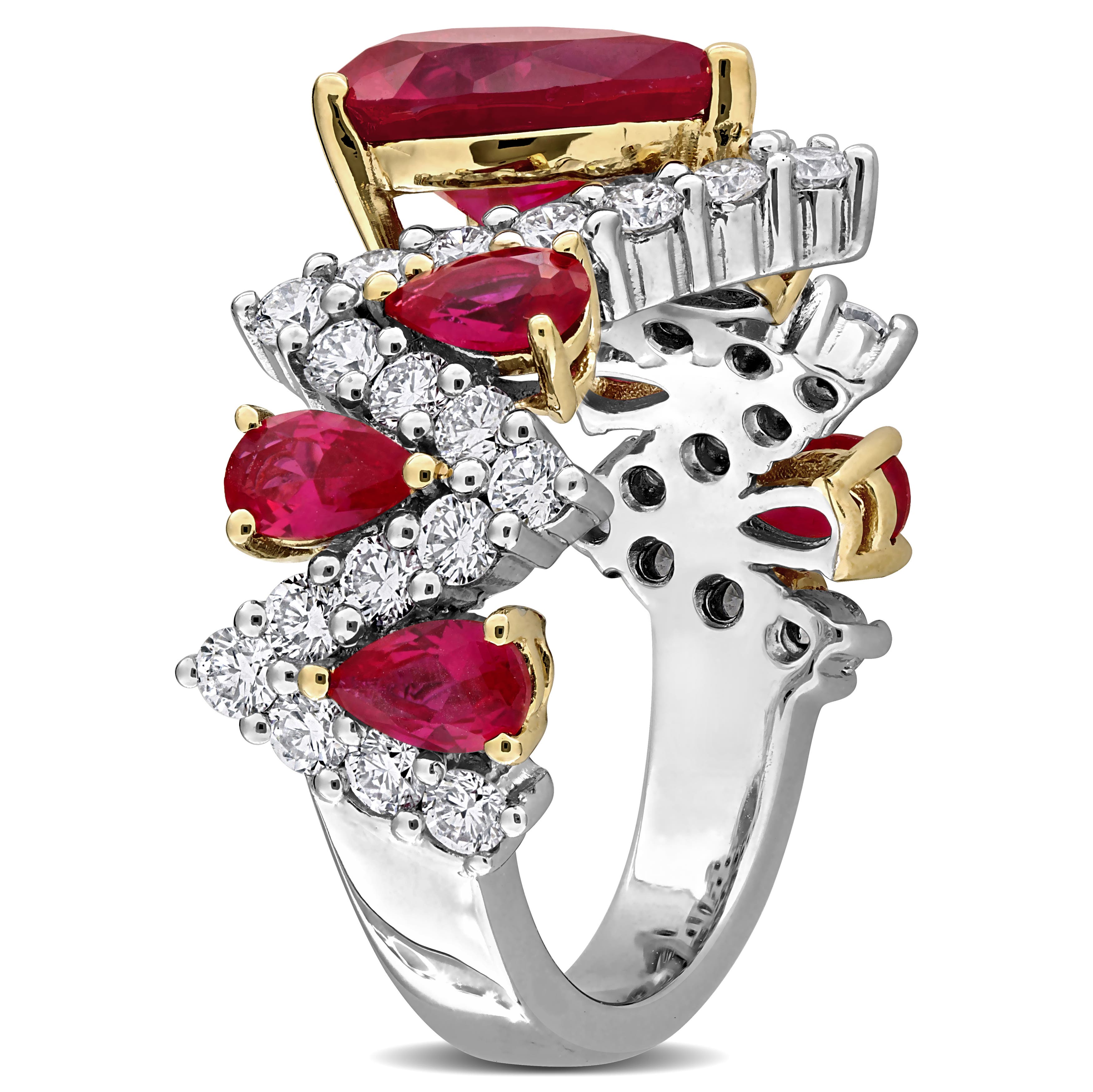 Julianna B. Lab-Created Ruby & Diamond Ring Two-Tone (Women) | Nordstrom