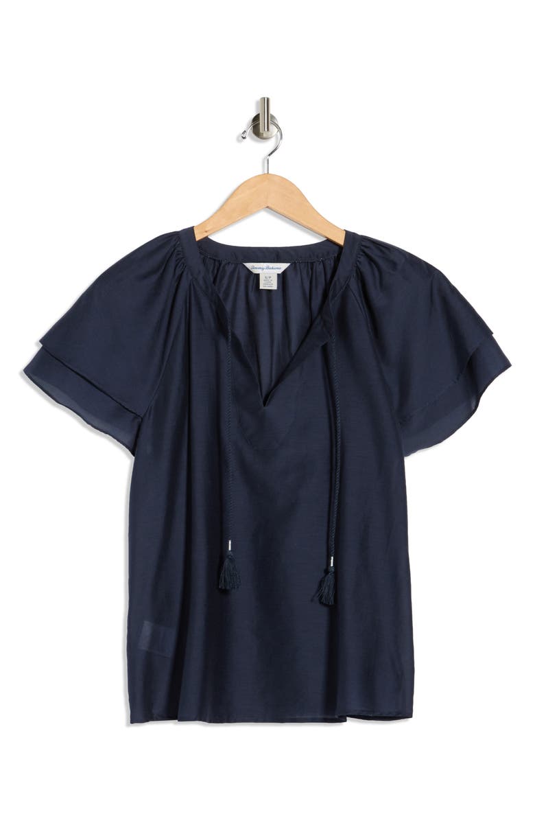 Tommy Bahama Lagoon Flutter Sleeve Top, Alternate, color, Coastline