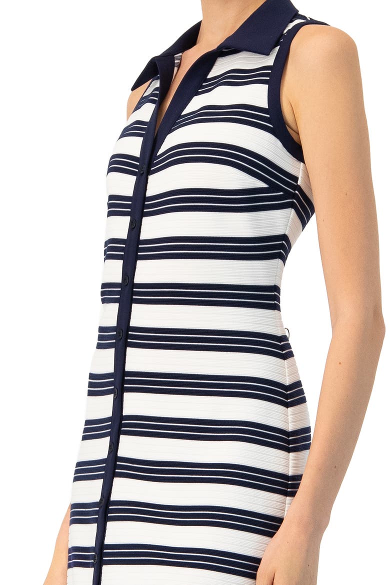 Sleeveless Striped long Dress, Alternate, color, Navy Blue