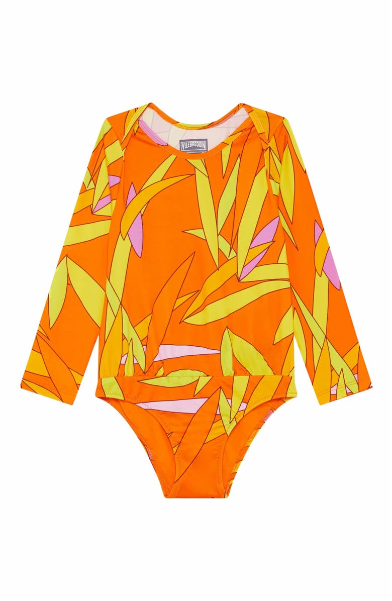 Vilebrequin Kids' Madrague One-Piece Rashguard Swimsuit, Main, color,