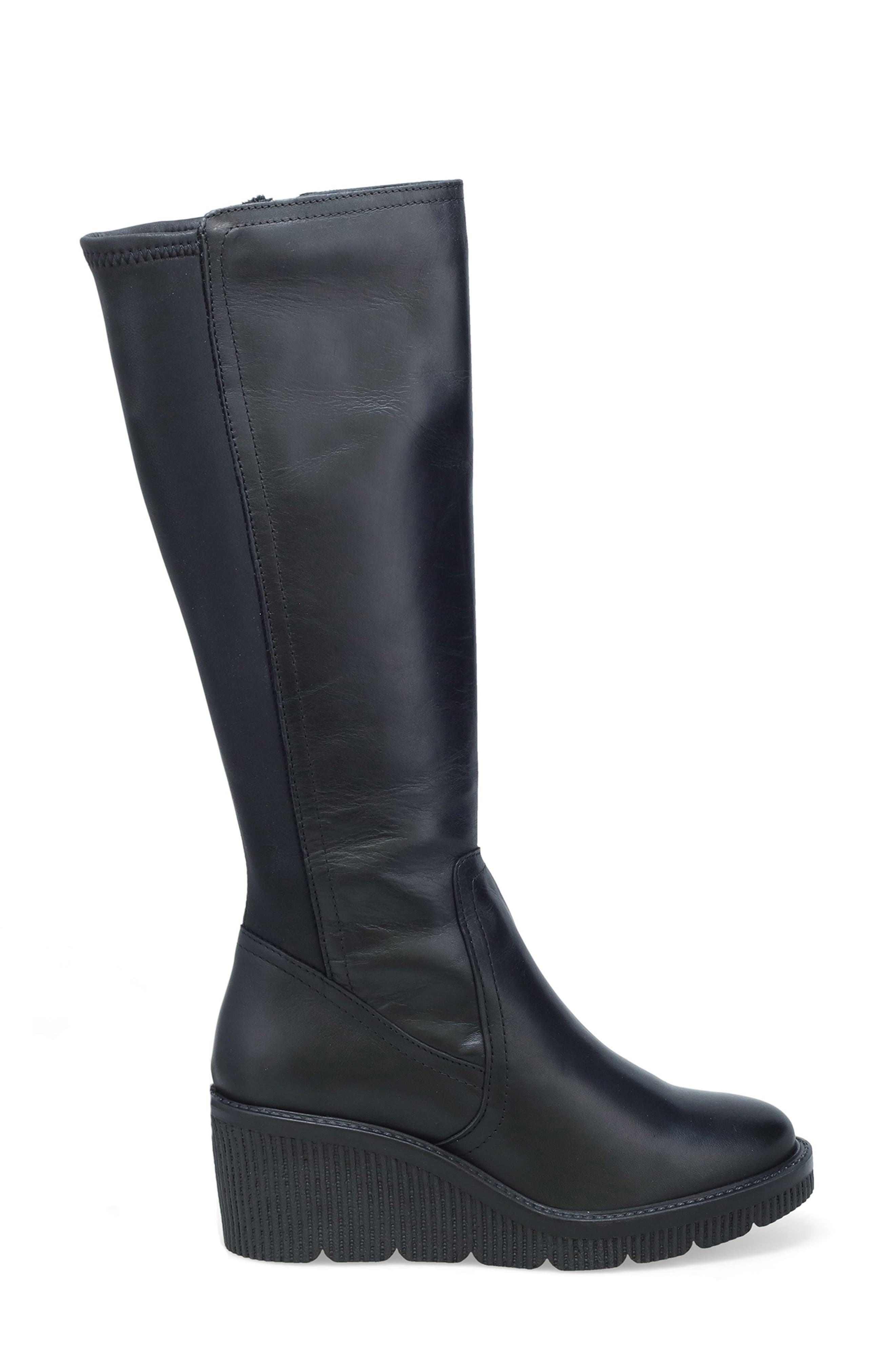 Miz Mooz Adriana Platform Wedge Boot, Alternate, color, Black