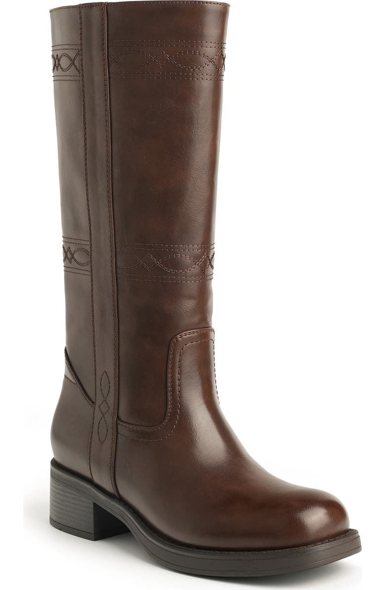 NEW YORK AND COMPANY Cady Boot, Main, color, Chocolate