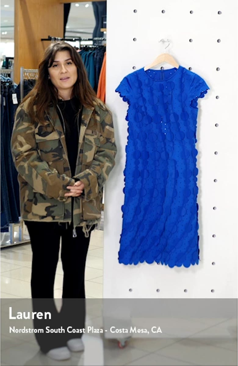 Laser Cut Circle Scalloped A-Line Dress, sales video thumbnail