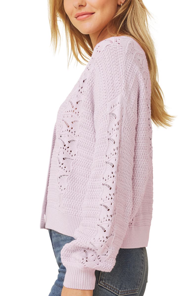 Splendid Bridget Cotton Cardigan, Alternate, color, Orchid Purple