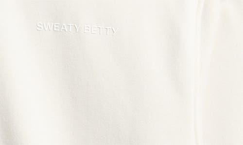 Shop Sweaty Betty Revive Half Zip Crop Sweatshirt In Lily White