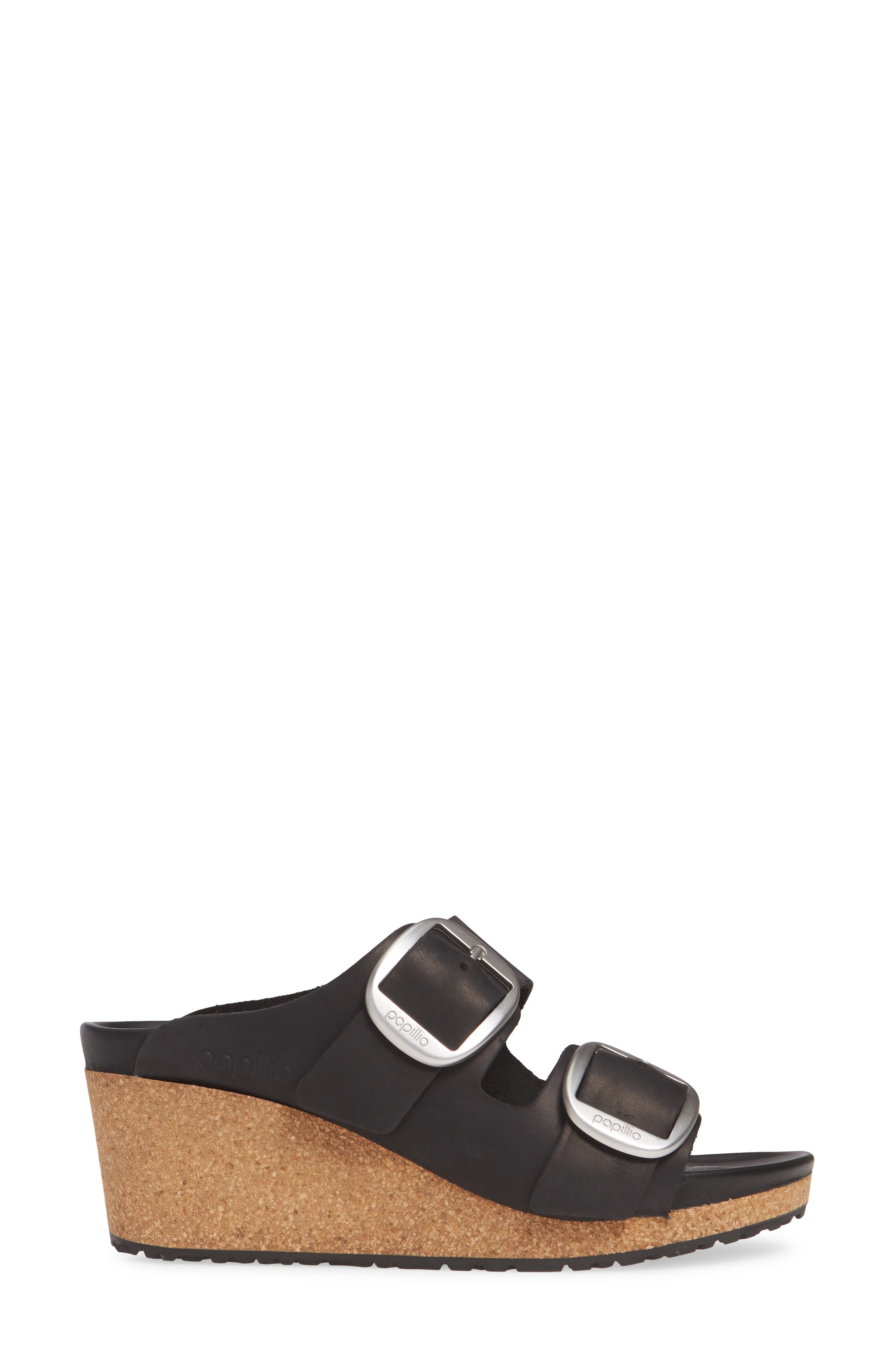 Birkenstock Nora Big Buckle Wedge Slide Sandal, Alternate, color, 