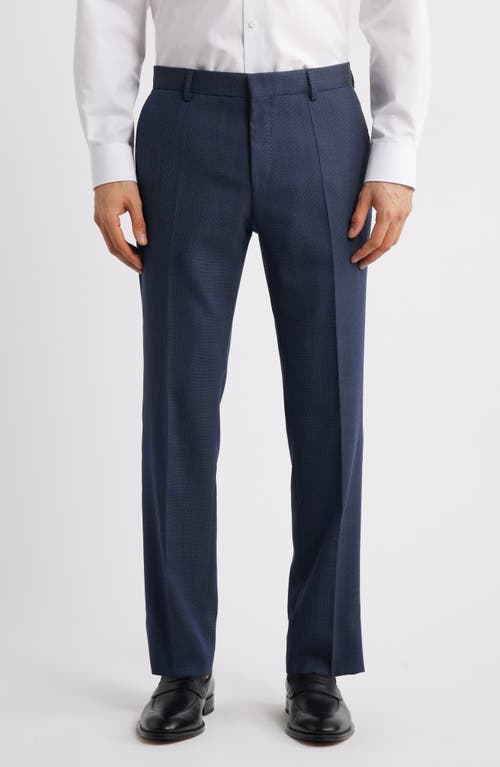 Hugo Boss Boss Huge Slim Fit Textured Suit In Dark Blue