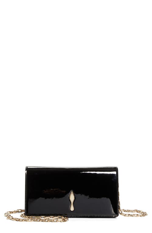 Christian Louboutin Bettina Patent Leather Clutch In Black
