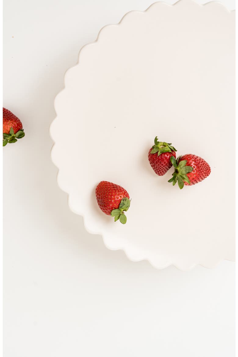 13-Inch Petal Cake Stand, Alternate, color, IVORY