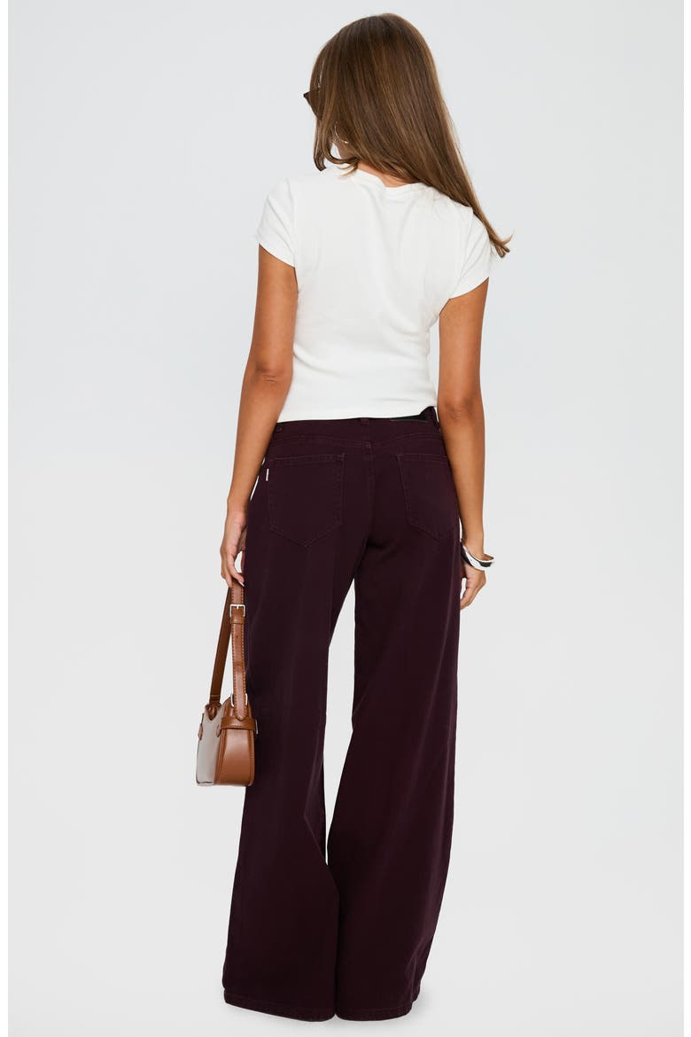 Big News Mid Rise Wide Leg Jeans, Alternate, color, RED