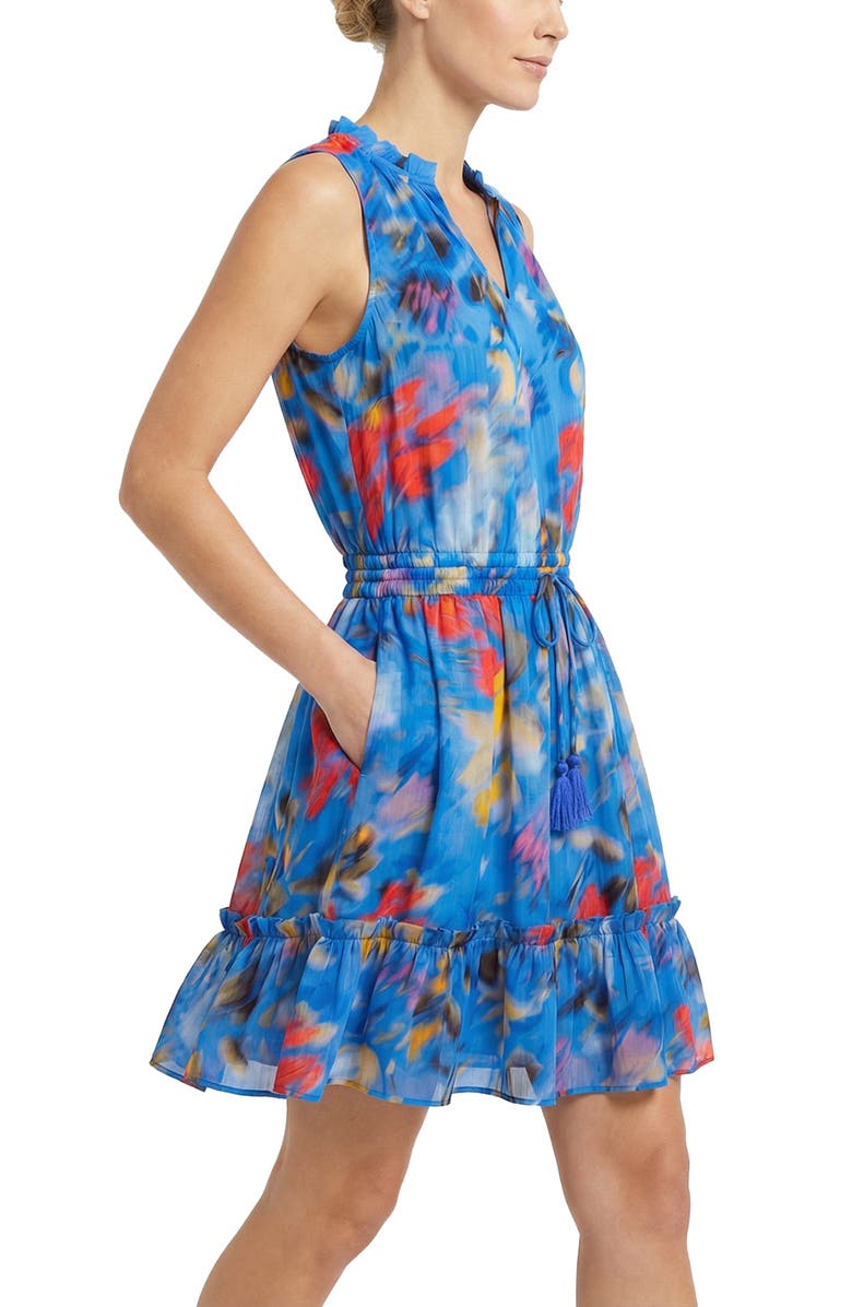 Change of Scenery Beth Smock Waist Cotton Short Dress, Alternate, color, Larkspur Bay