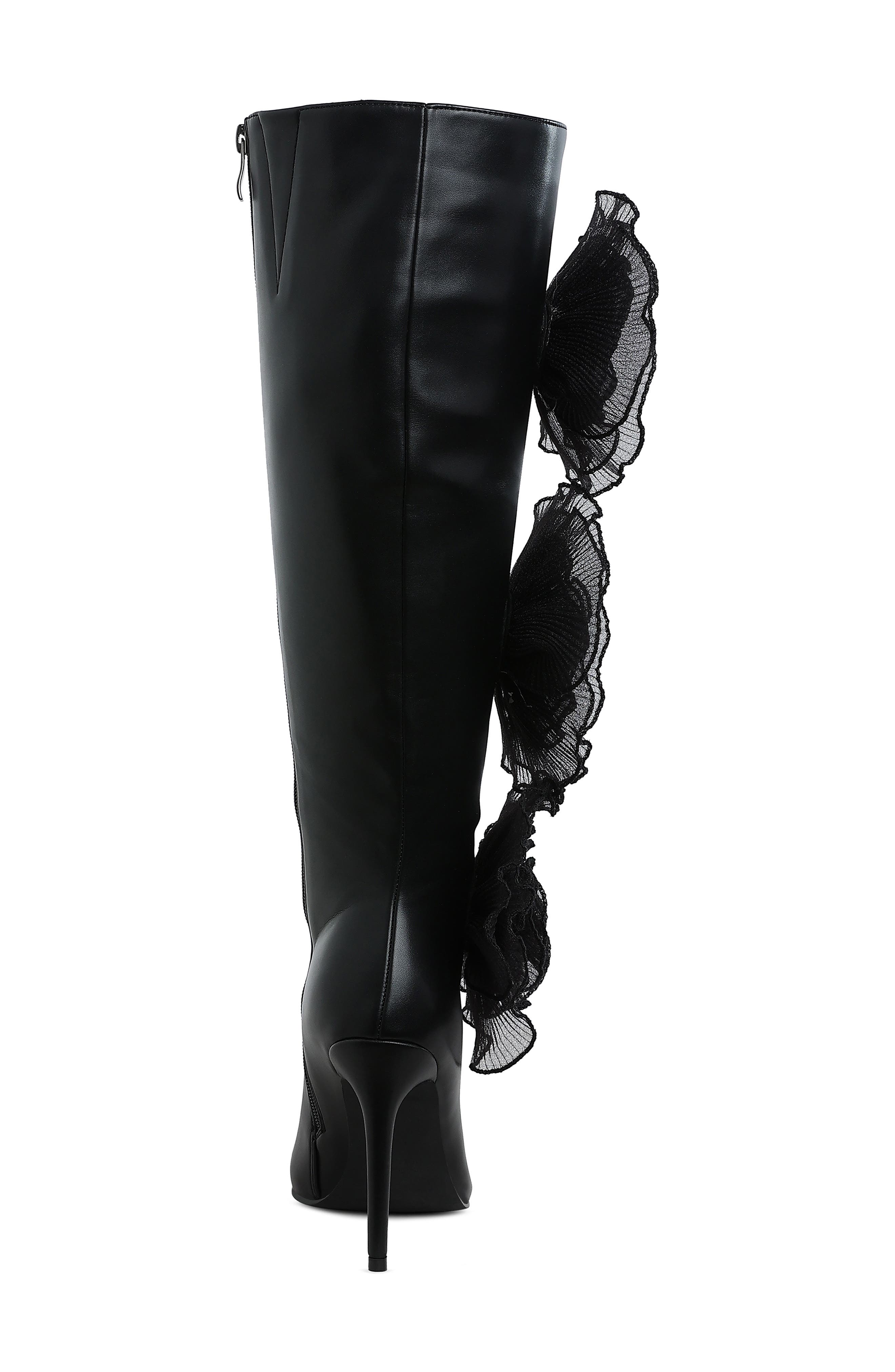 LONDON RAG Chinkara Rose Detail Tall Boot, Alternate, color, Black