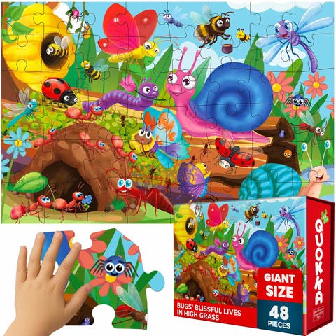 2x3 FT Giant Floor Puzzles for Kids Ages 4-6 - Interactive Learning and Play