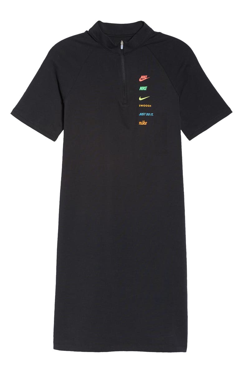 Nike Swoosh Mock Neck Minidress, Alternate, color,