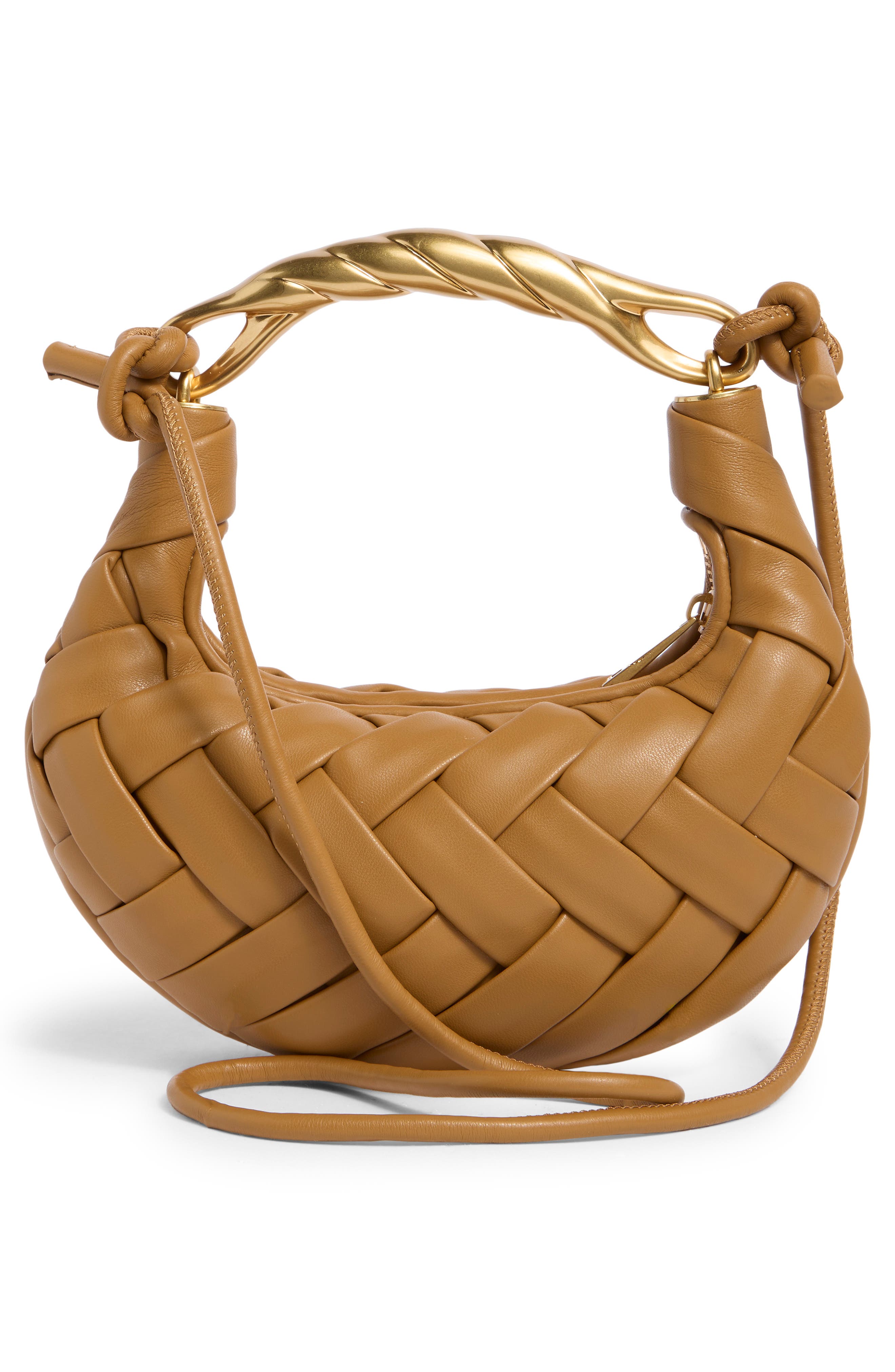 Orla Woven Shoulder Bag, Alternate, color, BROWN