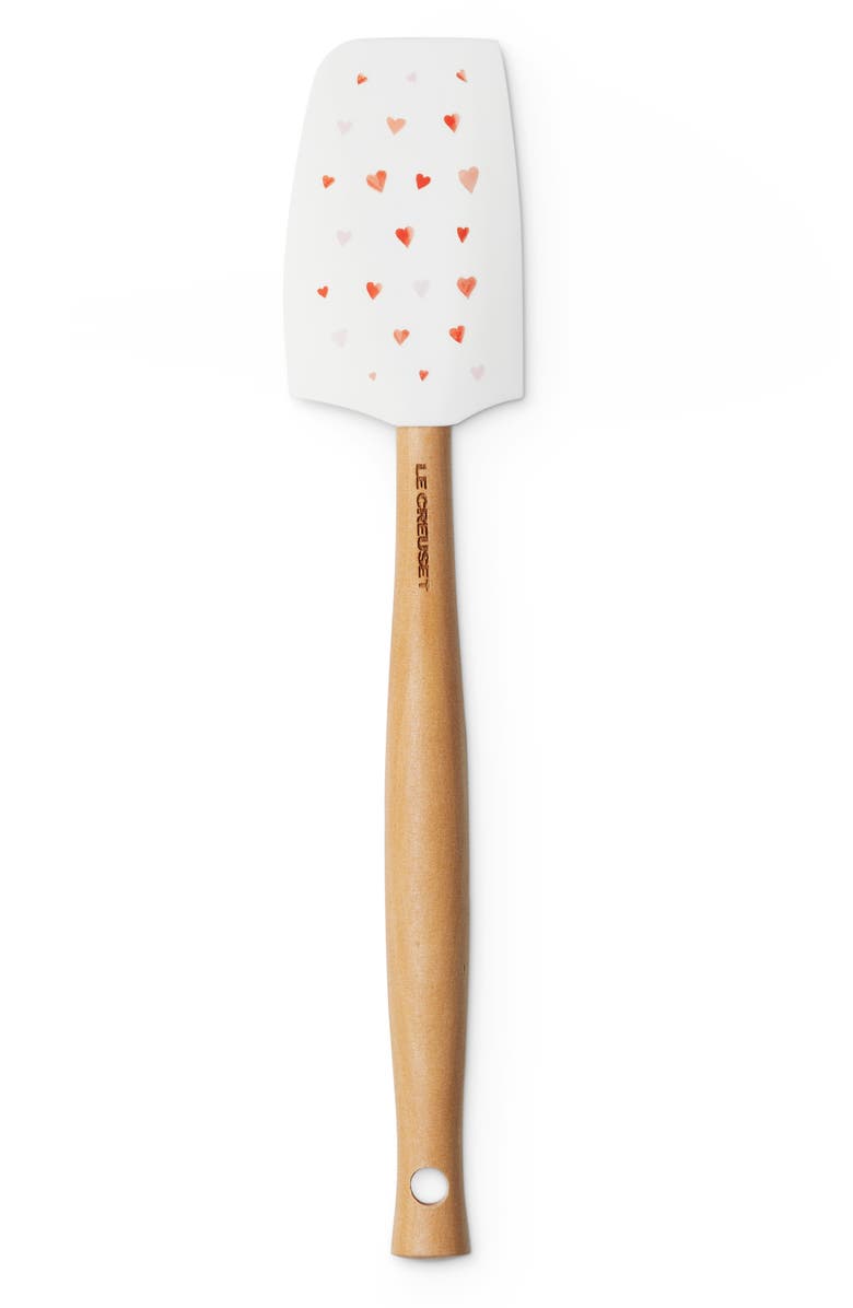 Le Creuset Mon Coeur Craft Medium Silicone Spatula, Main, color, White