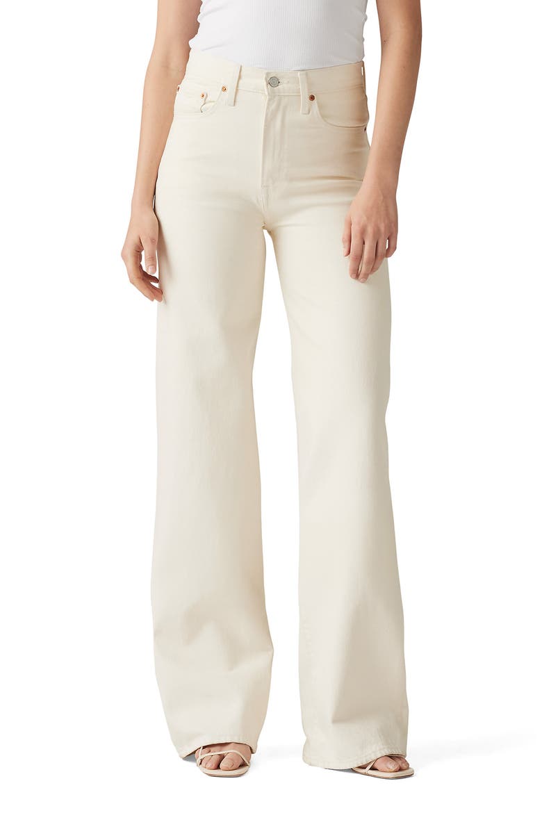Ribcage High Waist Wide Leg Jeans, Main, color, BARELY FREEZING