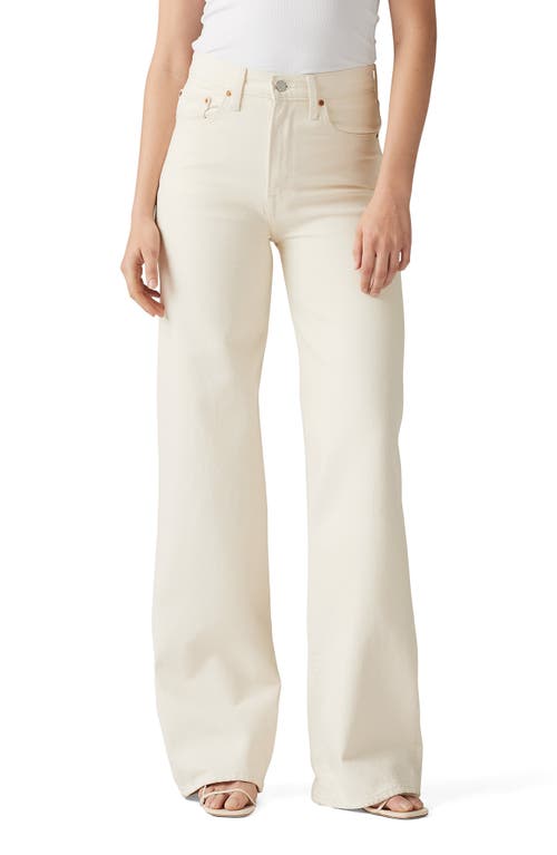 Levi's Ribcage Wide Leg Jeans In Barely Freezing In White