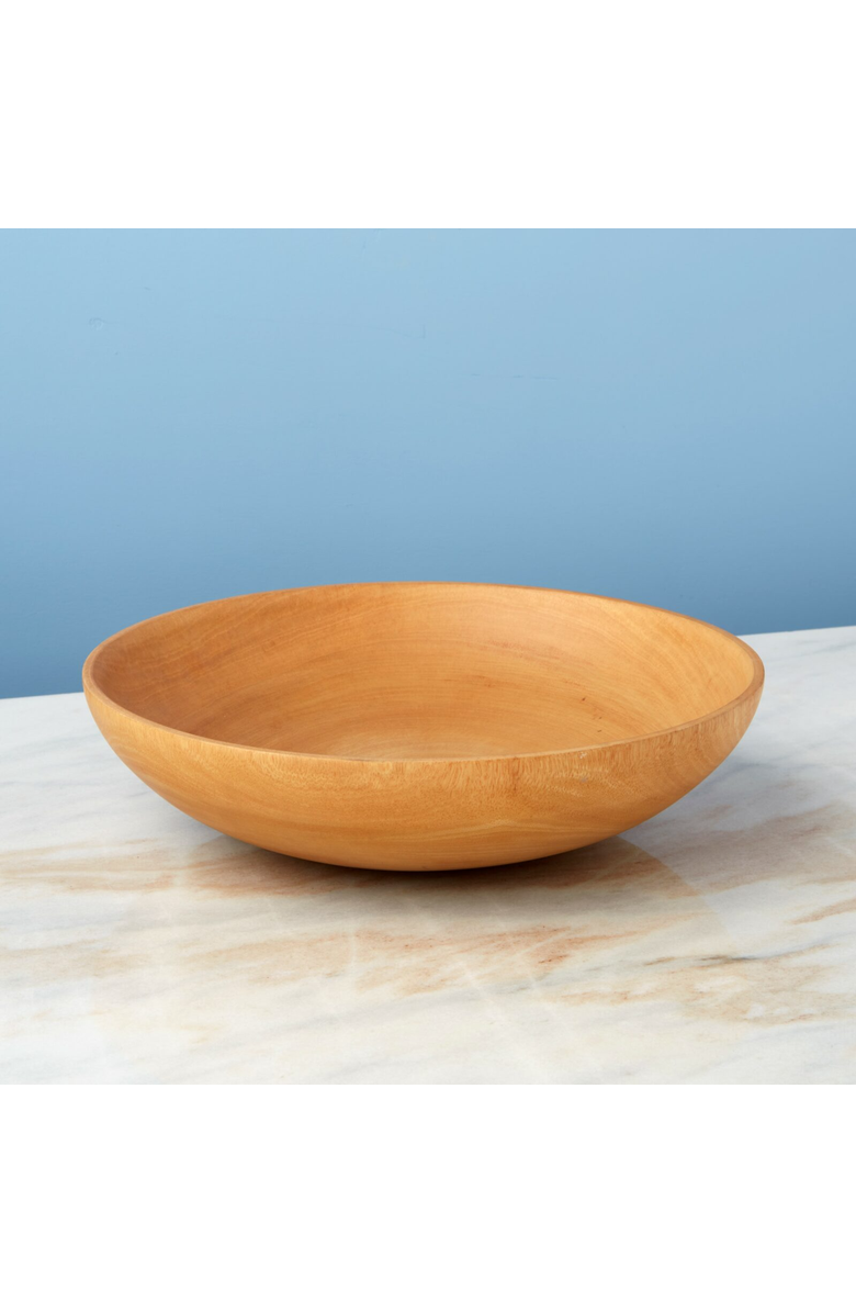 Be Home Kiln Mango Wood Shallow Bowl, Alternate, color, Mango