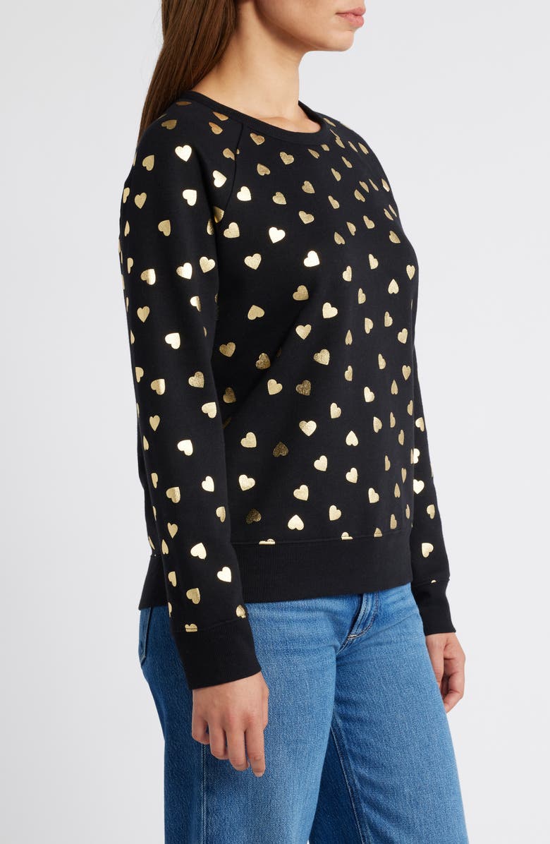 Caslon<sup>®</sup> Heart Foil Print Graphic Sweatshirt, Alternate, color,