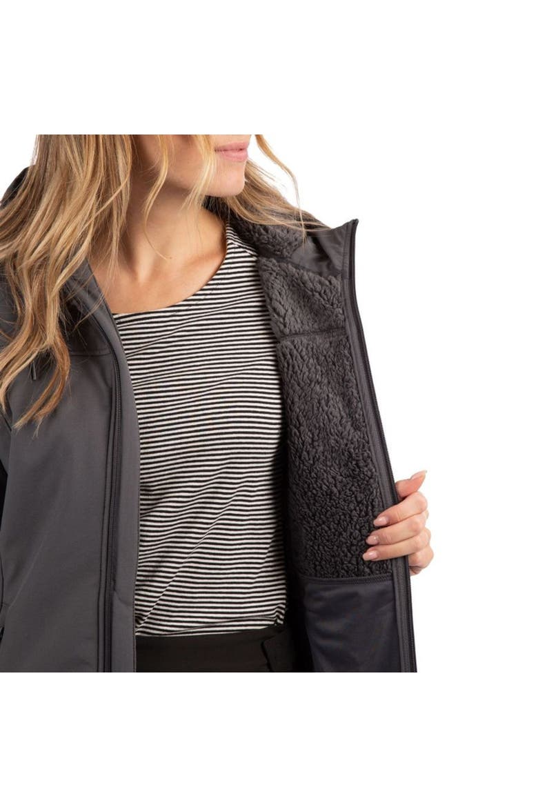 Kristen Longer Length Hooded Waterproof Jacket, Alternate, color, Carbon
