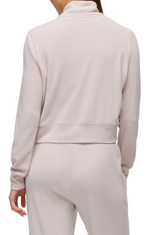 Prana Willow West Crop Half-zip Sweatshirt In Gray