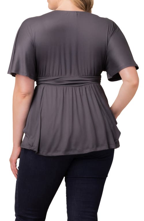 Kiyonna Promenade Top In Gray