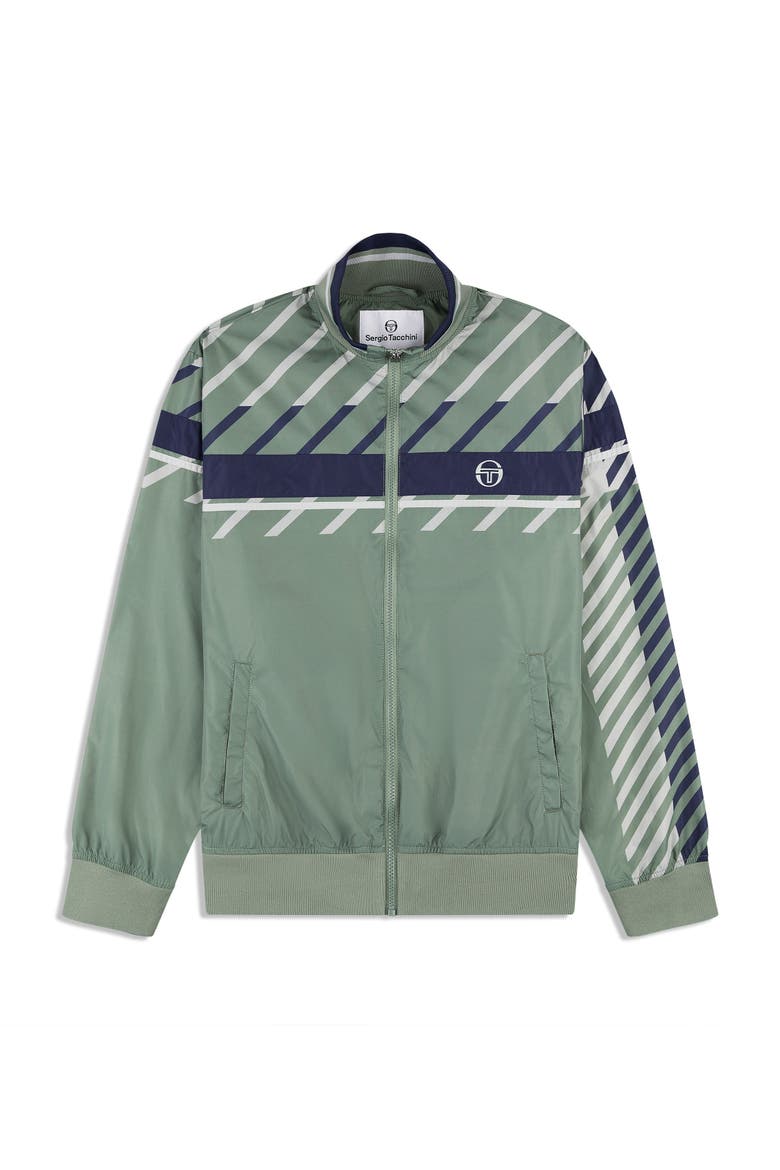 Quadretto Track Jacket, Alternate, color, DUCK GREEN