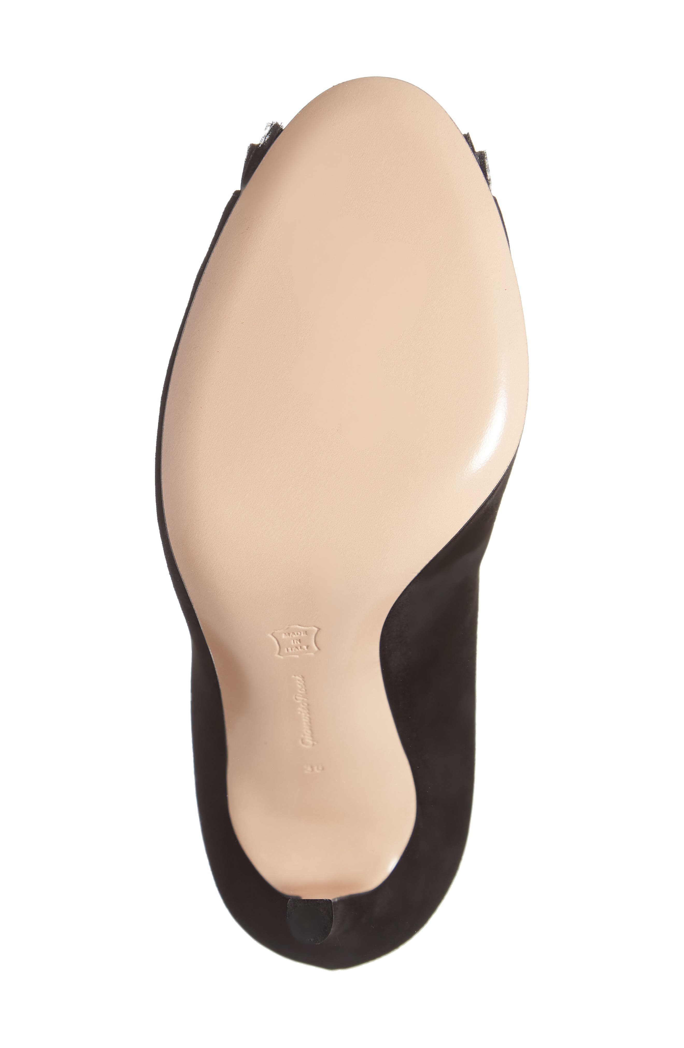 Gianvito Rossi Ruffled Tulle Bootie, Alternate, color, 