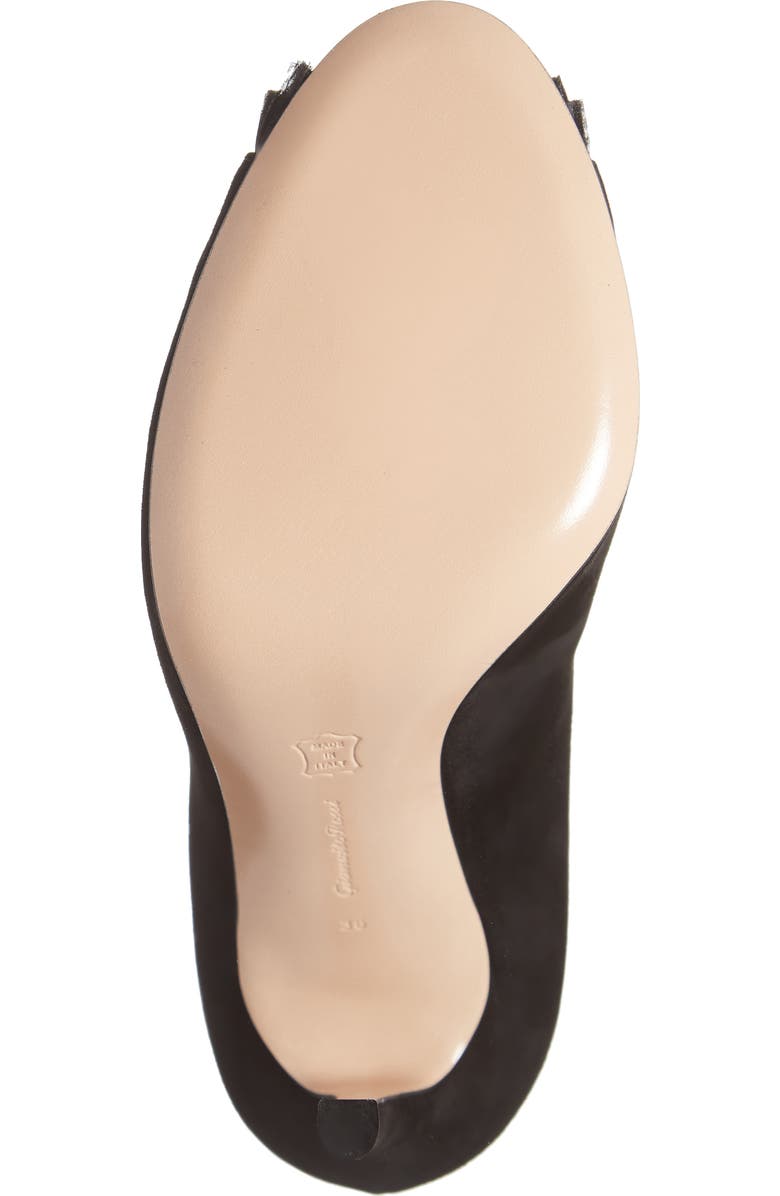 Gianvito Rossi Ruffled Tulle Bootie, Alternate, color,