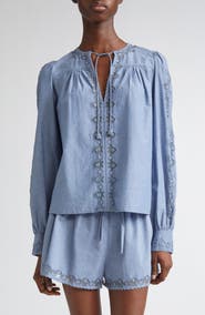 Ulla Johnson Kady Appliqué Top