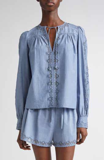 Ulla Johnson Kady Appliqué Top