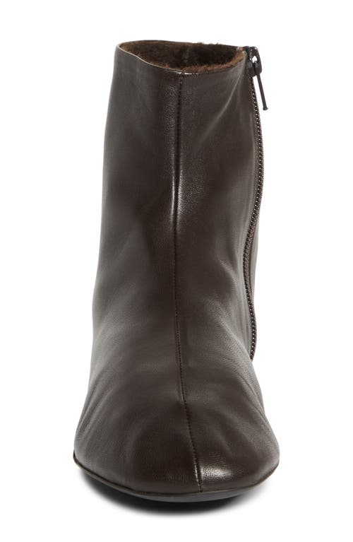 The Row Stella Shearling-lined Leather Ankle Boots In Burgundy