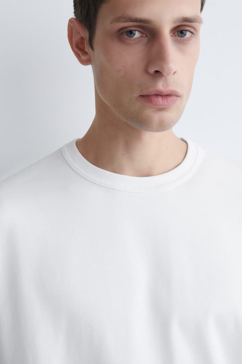 Relaxed Jersey Interlock Long-Sleeved T-Shirt, Alternate, color, WHITE