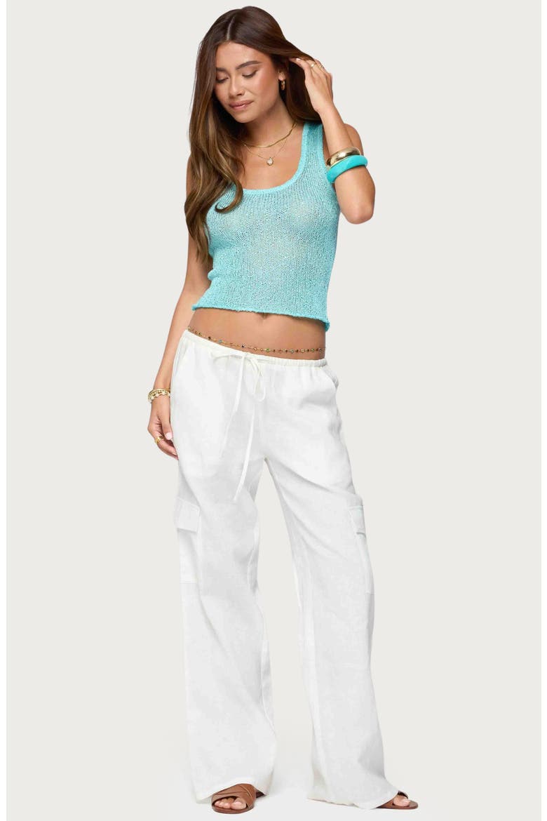 Eleora Sequin Knit Tank, Alternate, color, BLUE