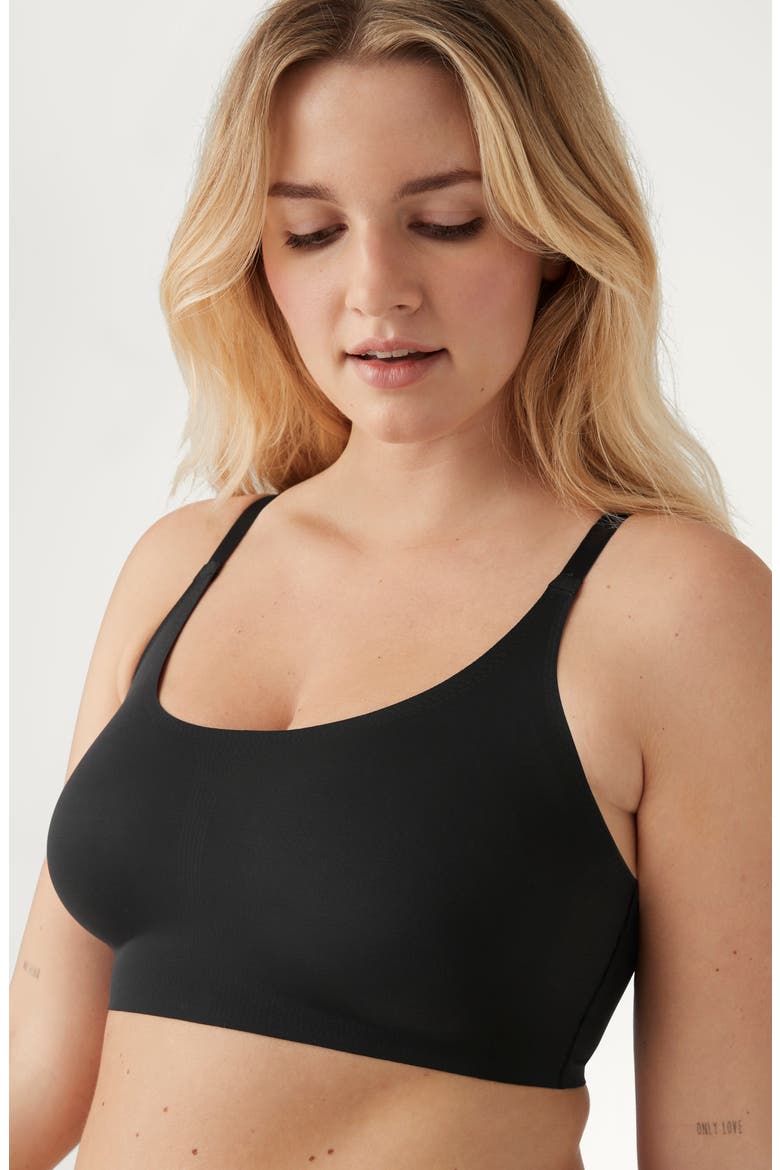 True Body Boost Scoop Neck Bralette, Alternate, color, BLACK
