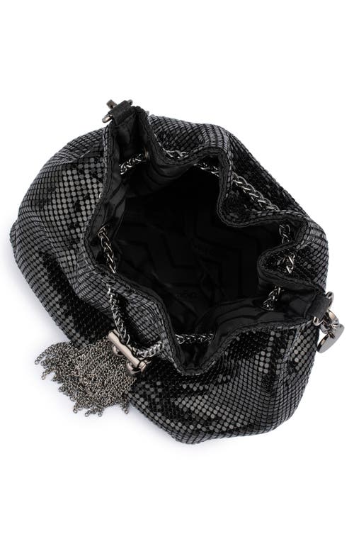 Olga Berg Sylvia Mesh Drawstring Top Handle Bag