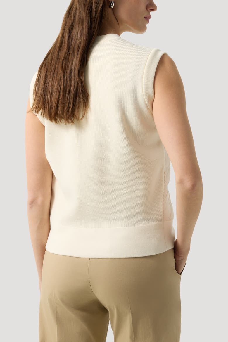 Zira Down Knitted Vest, Alternate, color, Cream