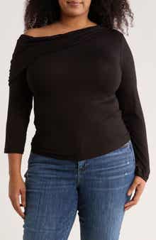 Renee C One-Shoulder Stretch Modal Top