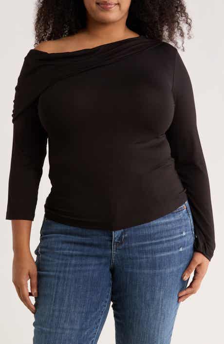 Renee C One-Shoulder Stretch Modal Top