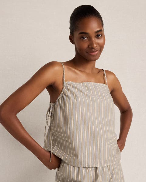 Organic Cotton Poplin Side Tie Cami