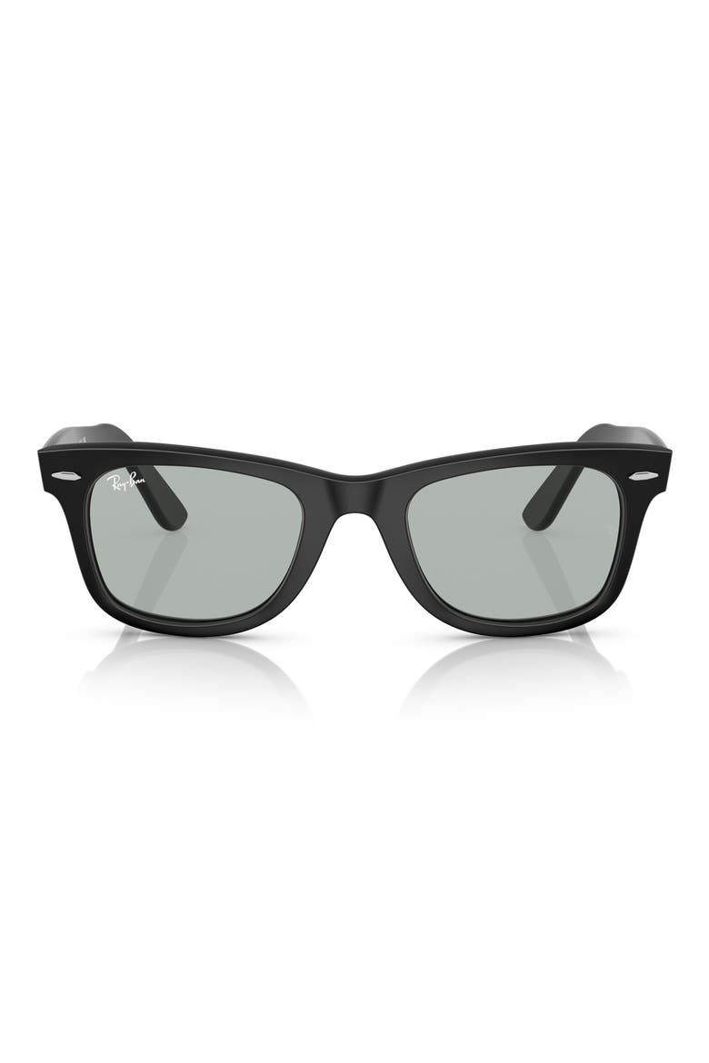 52mm Square Sunglasses, Main, color, MATTE BLACK / LIGHT GREY