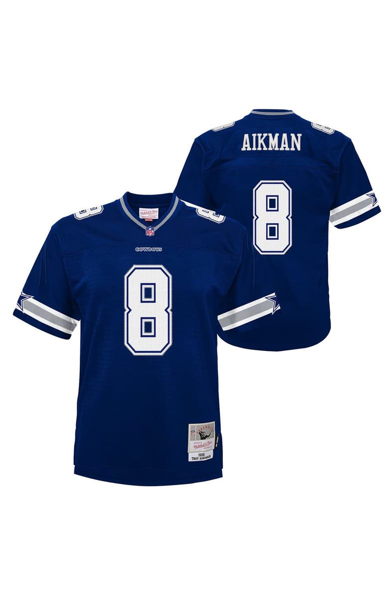 Mitchell & Ness Youth Mitchell & Ness Troy Aikman Navy Dallas Cowboys 1996 Legacy Jersey, Main, color, Navy