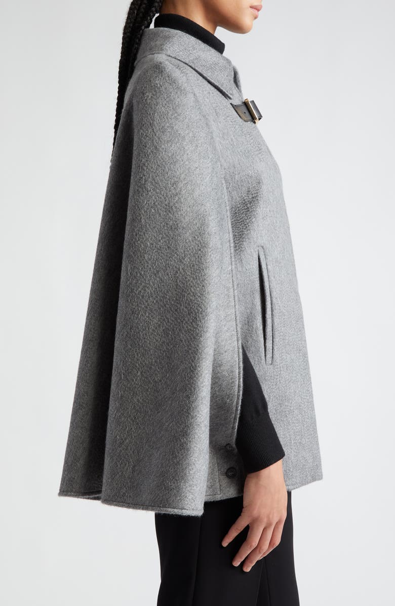 Max Mara Obliqua Double Face Wool & Cashmere Cape, Alternate, color, 