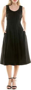 Nicole Miller Smocked Waist Tank Dress