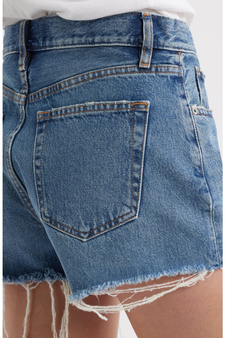 The Hang Frayed Hem Denim Shorts, Alternate, color, DELILAH